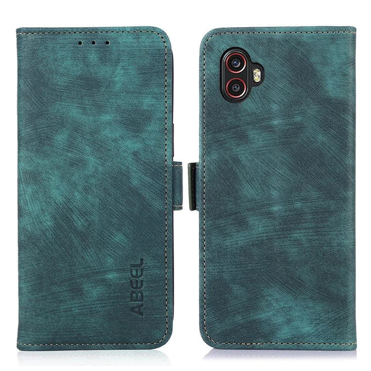 ABEEL For Samsung Galaxy Xcover6 Pro 5G Protective Cover Phone Case Retro PU Leather Wallet