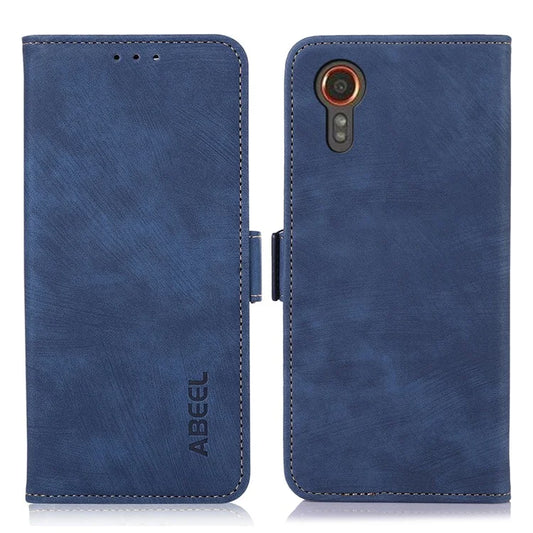 ABEEL For Samsung Galaxy Xcover 5 Phone Stand Case Retro PU Leather Protective Cover