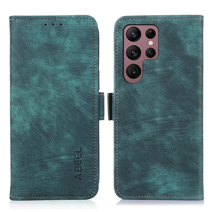ABEEL For Samsung Galaxy S21 Ultra 5G Retro Phone Stand Case PU Leather Protective Cover