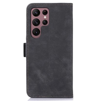 ABEEL For Samsung Galaxy S21 Ultra 5G Retro Phone Stand Case PU Leather Protective Cover
