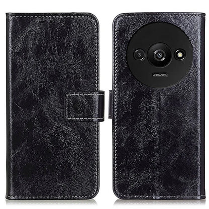 For Xiaomi Redmi A3 / Poco C61 4G PU Leather Case Cell Phone Back Cover Retro Phone Shell