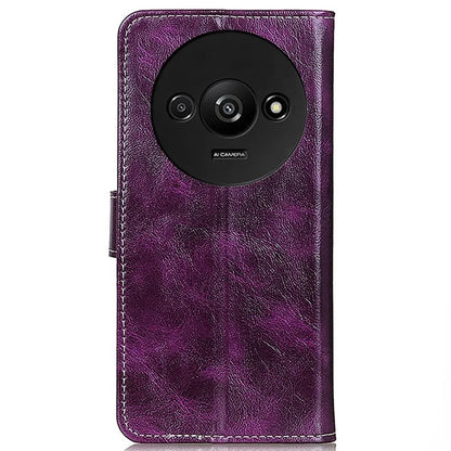 For Xiaomi Redmi A3 / Poco C61 4G PU Leather Case Cell Phone Back Cover Retro Phone Shell