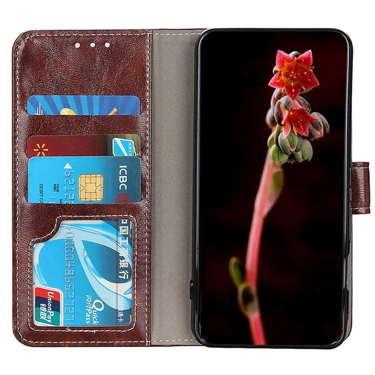 For Xiaomi Redmi A3 / Poco C61 4G PU Leather Case Cell Phone Back Cover Retro Phone Shell