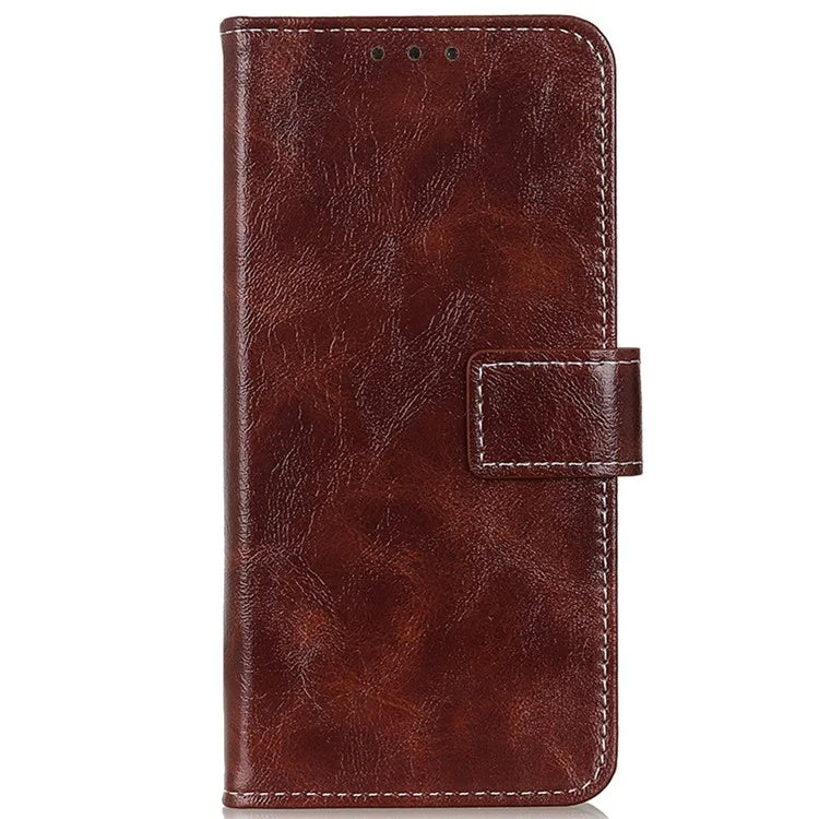For Xiaomi Redmi A3 / Poco C61 4G PU Leather Case Cell Phone Back Cover Retro Phone Shell