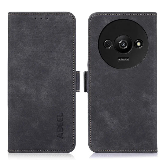 ABEEL For Xiaomi Redmi A3 / Poco C61 4G Case Phone Protective Cover Retro Texture PU Leather Wallet Stand Phone Shell