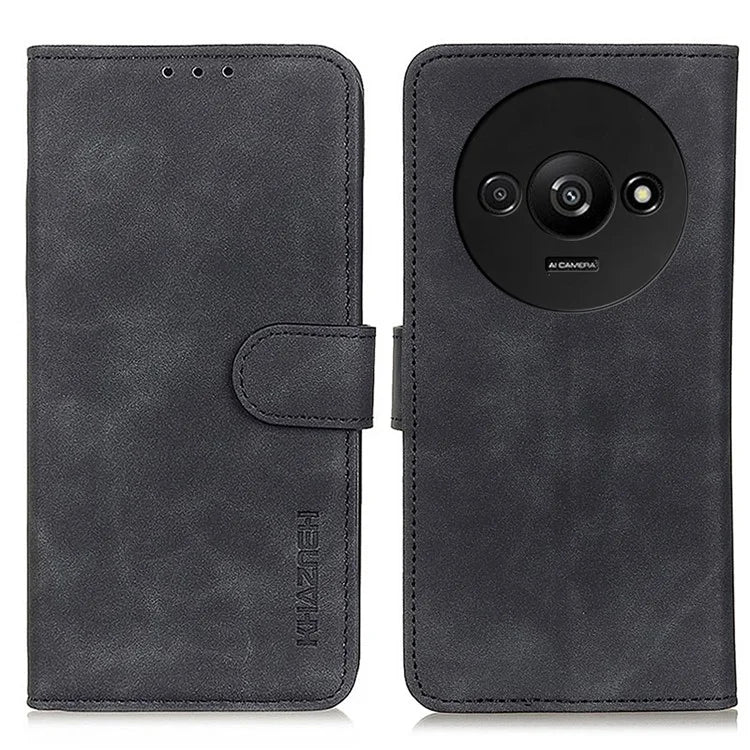 KHAZNEH For Xiaomi Redmi A3 / Poco C61 4G Shockproof Case Retro PU Leather Wallet Stand Phone Cover