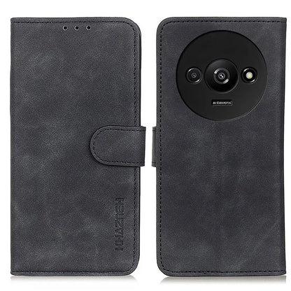 KHAZNEH For Xiaomi Redmi A3 / Poco C61 4G Shockproof Case Retro PU Leather Wallet Stand Phone Cover