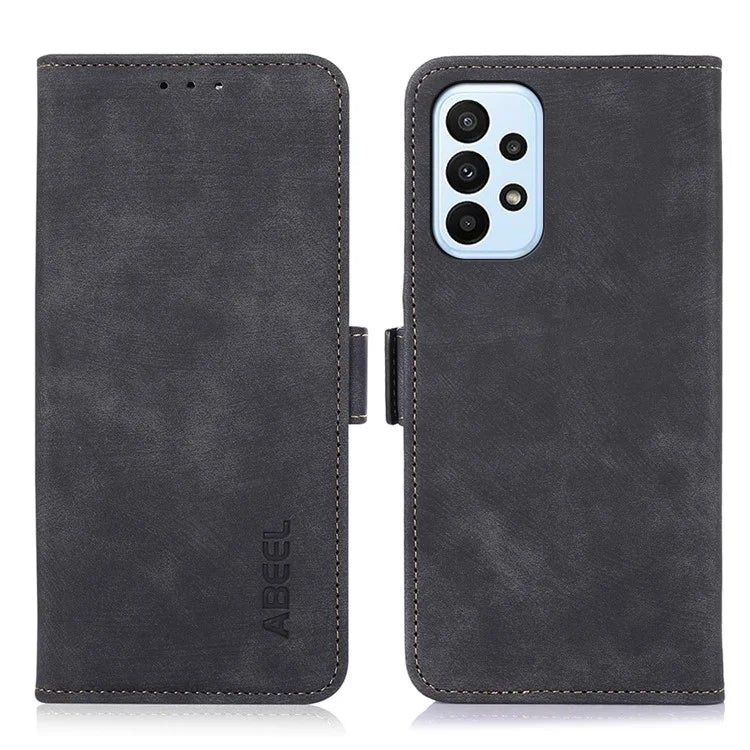 ABEEL For Samsung Galaxy A23 4G / A23 5G (Global Version) Cover Side Magnetic Clasp Leather Wallet Phone Case
