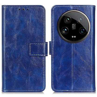 For Xiaomi 14 Ultra Drop Resistant Wallet Case Retro PU Leather Phone Cover