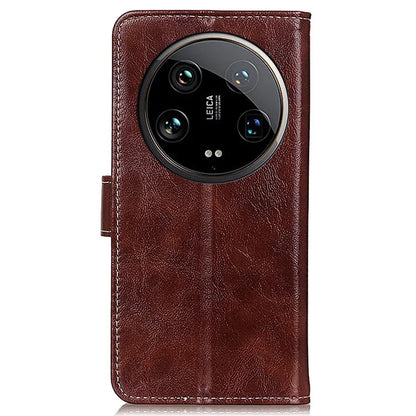 For Xiaomi 14 Ultra Drop Resistant Wallet Case Retro PU Leather Phone Cover