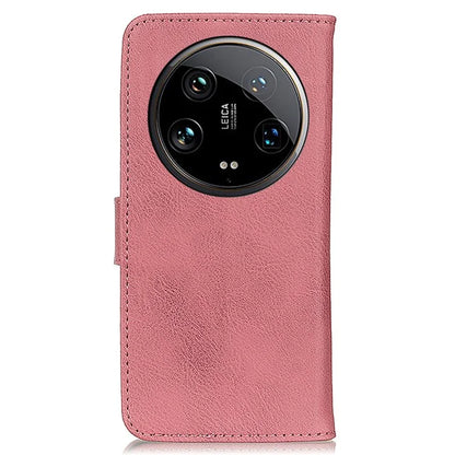 KHAZNEH For Xiaomi 14 Ultra Case Cowhide Texture Anti-drop Leather Stand Phone Cover
