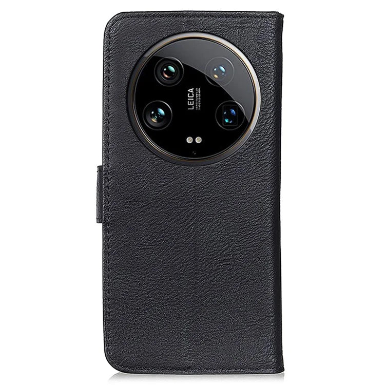 KHAZNEH For Xiaomi 14 Ultra Case Cowhide Texture Anti-drop Leather Stand Phone Cover