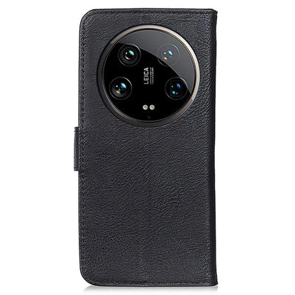KHAZNEH For Xiaomi 14 Ultra Case Cowhide Texture Anti-drop Leather Stand Phone Cover