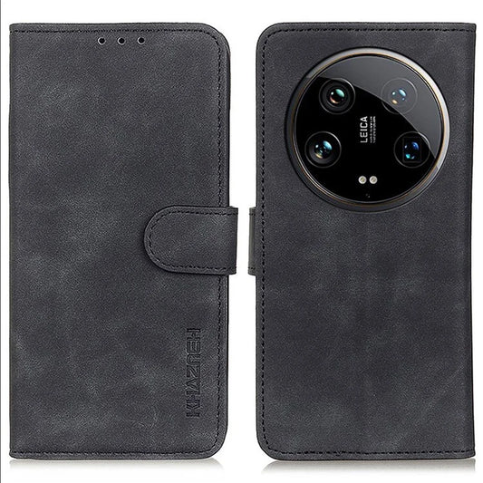 KHAZNEH For Xiaomi 14 Ultra Case Retro PU Leather Wallet Bump Proof Phone Cover