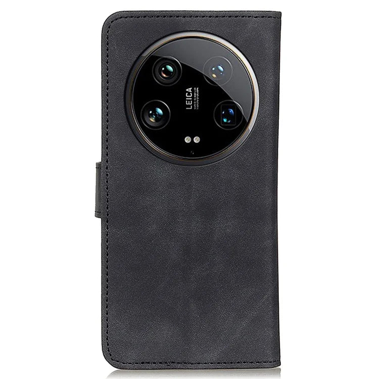 KHAZNEH For Xiaomi 14 Ultra Case Retro PU Leather Wallet Bump Proof Phone Cover