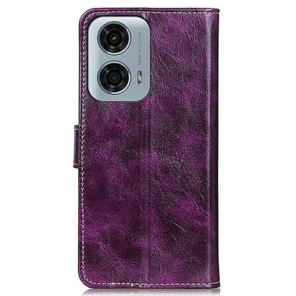 PU Leather Phone Cover for Motorola Moto E14 4G / G04 4G / G04s 4G / G24 4G Retro Crazy Horse Texture Wallet Phone Stand Case