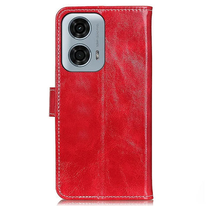 PU Leather Phone Cover for Motorola Moto E14 4G / G04 4G / G04s 4G / G24 4G Retro Crazy Horse Texture Wallet Phone Stand Case