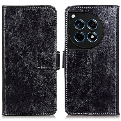 For OnePlus 12R 5G / Ace 3 5G Wallet Case Retro PU Leather Cell Phone Shell
