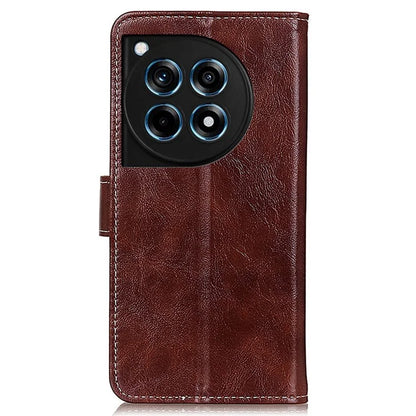 For OnePlus 12R 5G / Ace 3 5G Wallet Case Retro PU Leather Cell Phone Shell