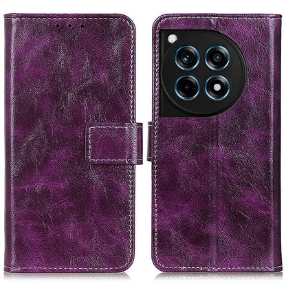 For OnePlus 12R 5G / Ace 3 5G Wallet Case Retro PU Leather Cell Phone Shell