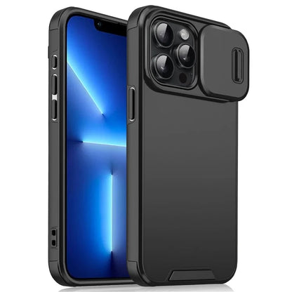 For iPhone 13 Pro Max Case PC+TPU Shockproof Phone Cover with Slide Camera Guard