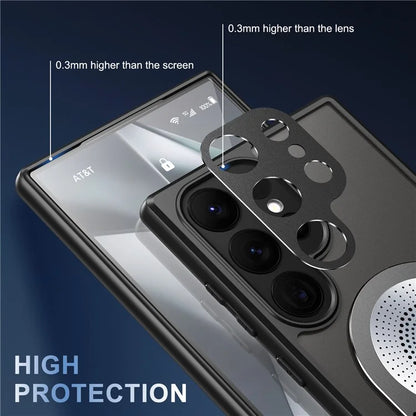 For Samsung Galaxy S24 Ultra Case Graphene Heat Dissipation Design Silicone+PC Phone Cover