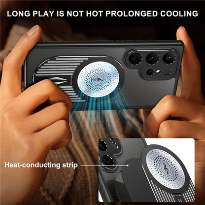 For Samsung Galaxy S24 Ultra Case Graphene Heat Dissipation Design Silicone+PC Phone Cover