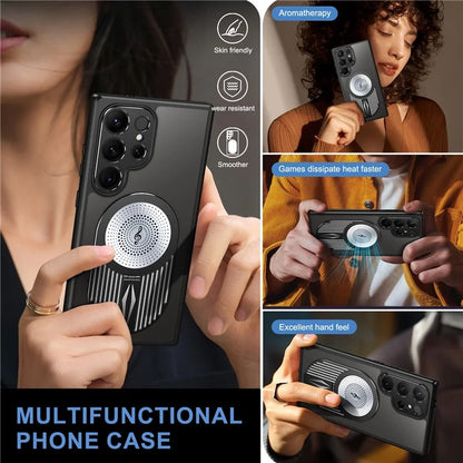 For Samsung Galaxy S24 Ultra Case Graphene Heat Dissipation Design Silicone+PC Phone Cover
