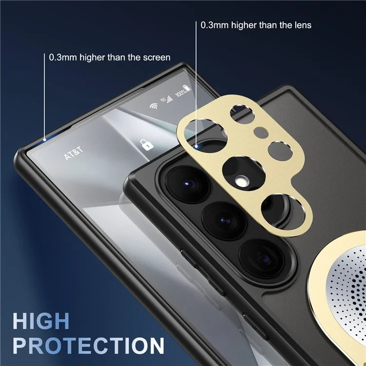 For Samsung Galaxy S24 Ultra Case Graphene Heat Dissipation Design Silicone+PC Phone Cover