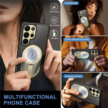 For Samsung Galaxy S24 Ultra Case Graphene Heat Dissipation Design Silicone+PC Phone Cover