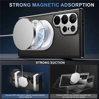 For Samsung Galaxy S24 Ultra Case Graphene Heat Dissipation Design Silicone+PC Phone Cover