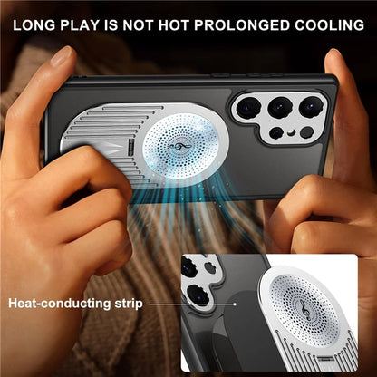 For Samsung Galaxy S24 Ultra Case Graphene Heat Dissipation Design Silicone+PC Phone Cover