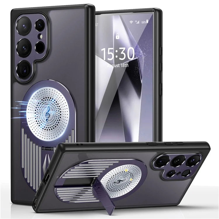 For Samsung Galaxy S24 Ultra Case Graphene Heat Dissipation Design Silicone+PC Phone Cover