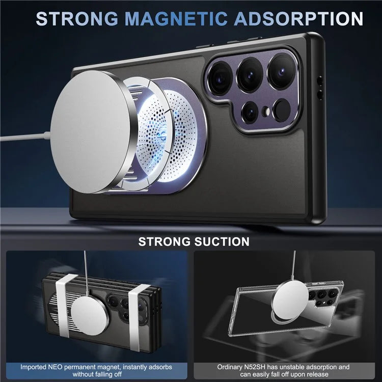 For Samsung Galaxy S24 Ultra Case Graphene Heat Dissipation Design Silicone+PC Phone Cover