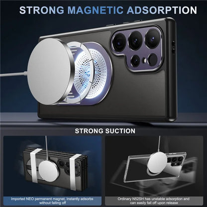 For Samsung Galaxy S24 Ultra Case Graphene Heat Dissipation Design Silicone+PC Phone Cover