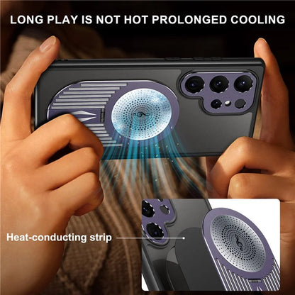 For Samsung Galaxy S24 Ultra Case Graphene Heat Dissipation Design Silicone+PC Phone Cover