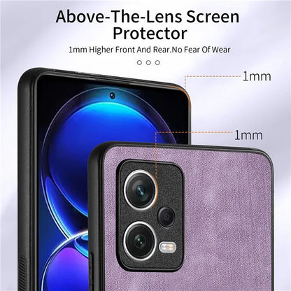 D2 For Xiaomi Redmi Note 12 Pro 5G Case Ring Kickstand Retro Leather+TPU Card Holder Phone Cover