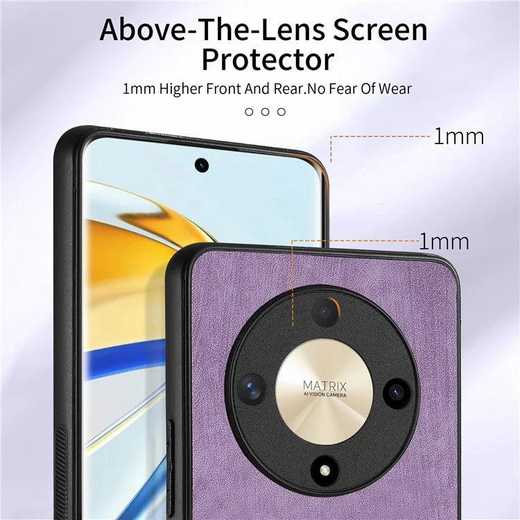 D2 For Honor X9b 5G / Magic6 Lite 5G Case Card Slots Retro PU Leather+TPU Kickstand Cover