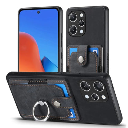 D2 For Xiaomi Redmi 12 4G / Redmi 12 5G (Global) / Poco M6 Pro 5G Case Ring Holder Kickstand TPU Phone Shell