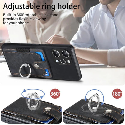 D2 For Xiaomi Redmi 12 4G / Redmi 12 5G (Global) / Poco M6 Pro 5G Case Ring Holder Kickstand TPU Phone Shell