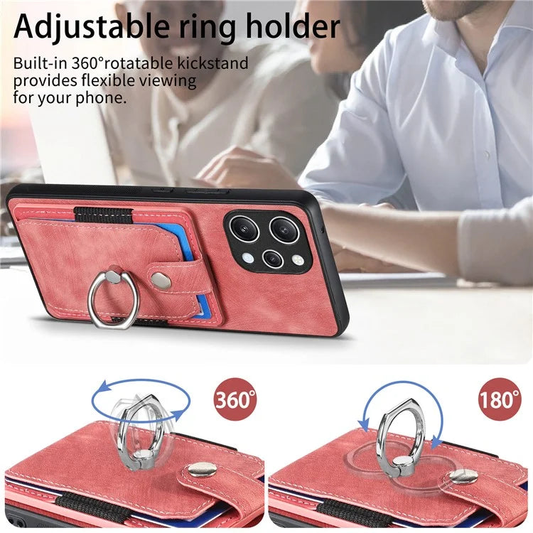D2 For Xiaomi Redmi 12 4G / Redmi 12 5G (Global) / Poco M6 Pro 5G Case Ring Holder Kickstand TPU Phone Shell