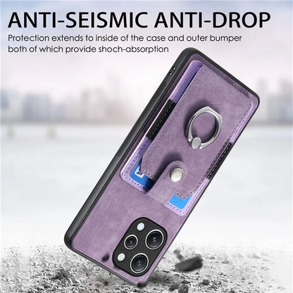 D2 For Xiaomi Redmi 12 4G / Redmi 12 5G (Global) / Poco M6 Pro 5G Case Ring Holder Kickstand TPU Phone Shell