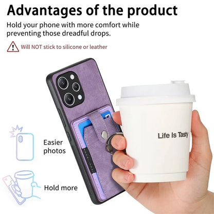 D2 For Xiaomi Redmi 12 4G / Redmi 12 5G (Global) / Poco M6 Pro 5G Case Ring Holder Kickstand TPU Phone Shell