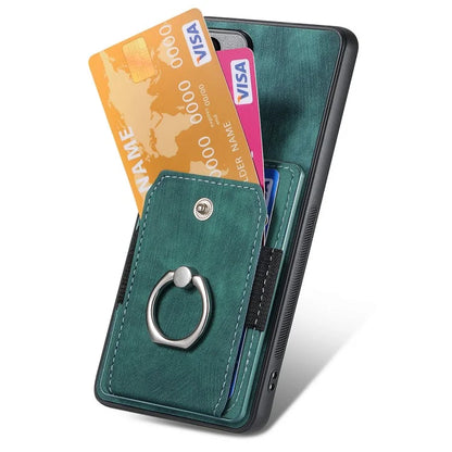 D2 For Xiaomi Redmi 12 4G Cover Ring Phone Case Kickstand Holder TPU Phone Shell