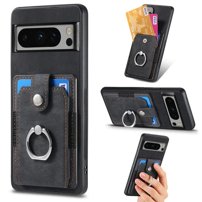 D2 For Google Pixel 8 Pro Cover Ring Kickstand Holder TPU Phone Protective Case