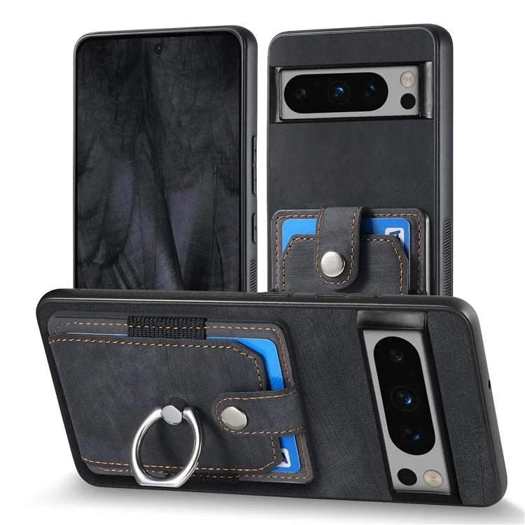 D2 For Google Pixel 8 Pro Cover Ring Kickstand Holder TPU Phone Protective Case
