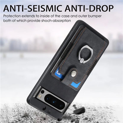 D2 For Google Pixel 8 Pro Cover Ring Kickstand Holder TPU Phone Protective Case