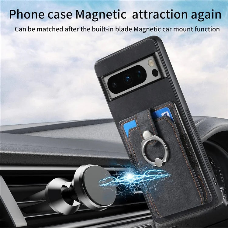 D2 For Google Pixel 8 Pro Cover Ring Kickstand Holder TPU Phone Protective Case