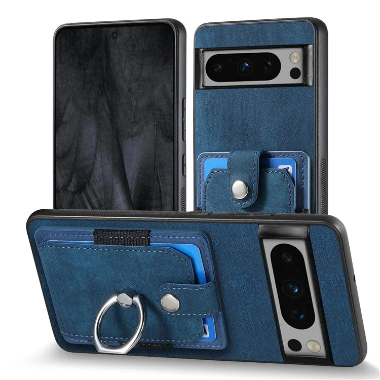 D2 For Google Pixel 8 Pro Cover Ring Kickstand Holder TPU Phone Protective Case