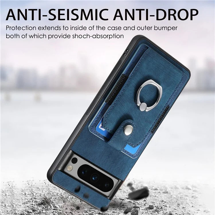 D2 For Google Pixel 8 Pro Cover Ring Kickstand Holder TPU Phone Protective Case